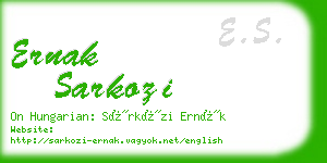 ernak sarkozi business card